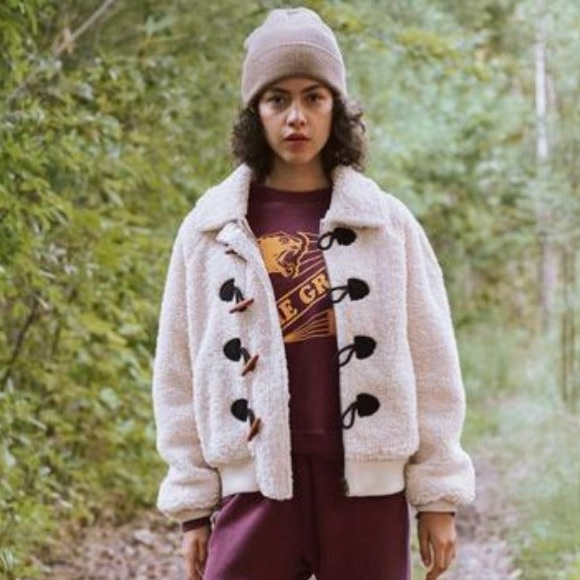 NWOT - THE GREAT. Faux Shearling Toggle Jacket Size 2 Medium